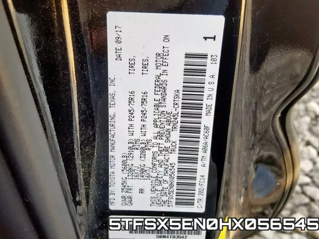 5TFSX5EN0HX056545 фото 2