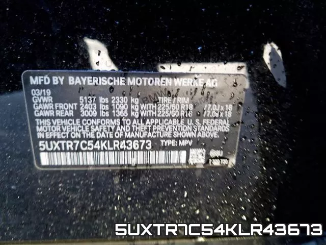5UXTR7C54KLR43673 фото 2