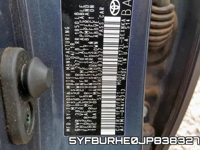 5YFBURHE0JP838327 фото 2