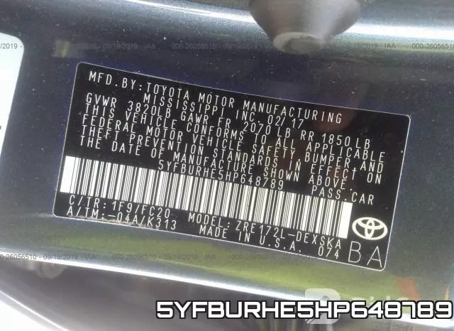 5YFBURHE5HP648789 фото 10
