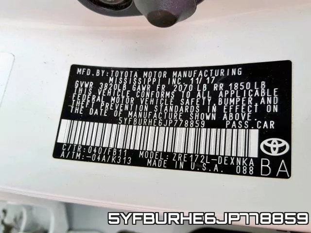 5YFBURHE6JP778859 фото 2