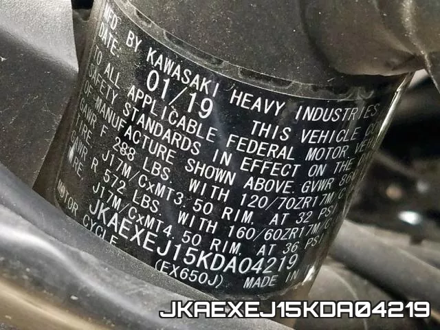 JKAEXEJ15KDA04219 фото 2