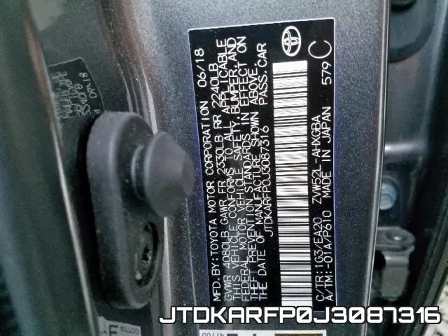 JTDKARFP0J3087316 фото 2