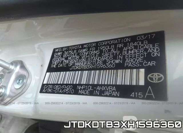 JTDKDTB3XH1596360 фото 10