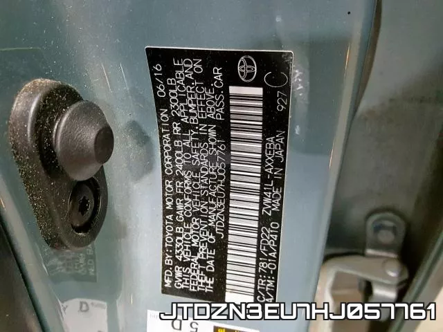 JTDZN3EU7HJ057761 фото 2