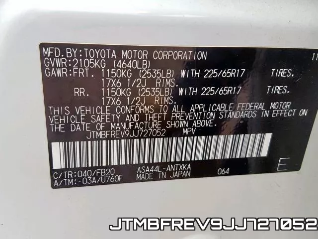 JTMBFREV9JJ727052 фото 2