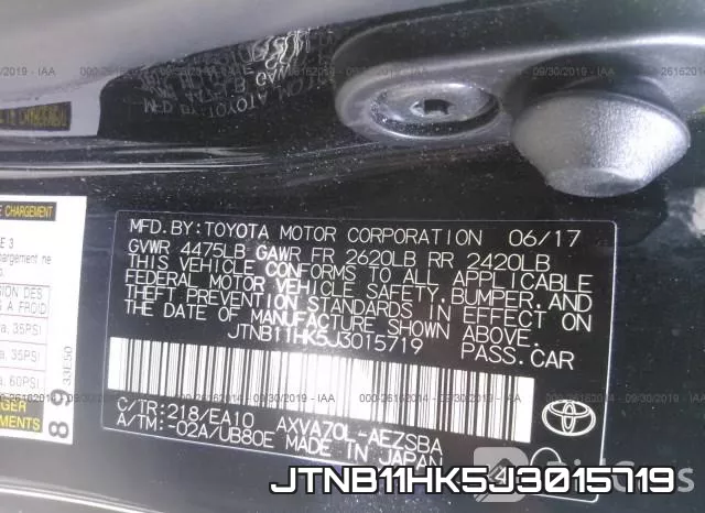 JTNB11HK5J3015719 фото 9