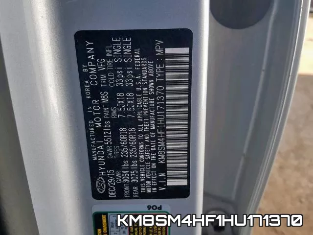 KM8SM4HF1HU171370 фото 2