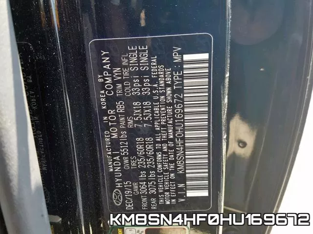 KM8SN4HF0HU169672 фото 2