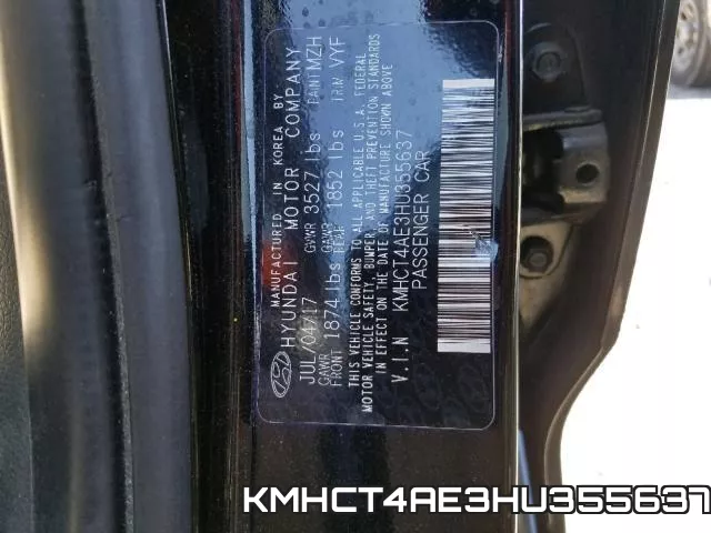 KMHCT4AE3HU355637 фото 2