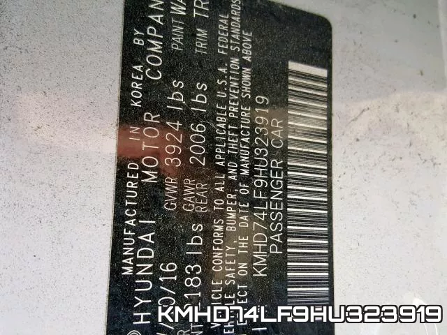 KMHD74LF9HU323919 фото 2