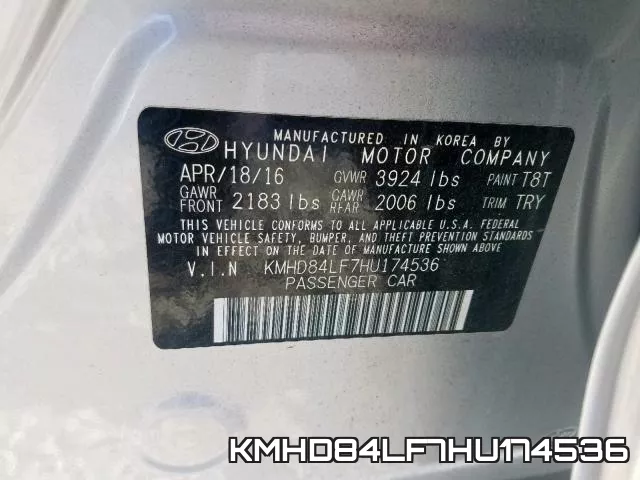 KMHD84LF7HU174536 фото 2