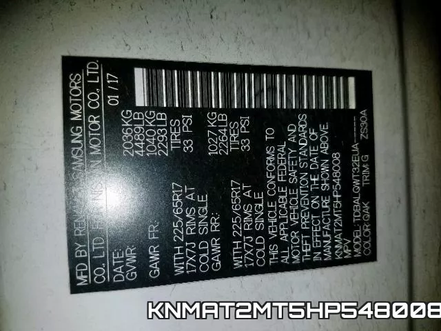 KNMAT2MT5HP548008 фото 2