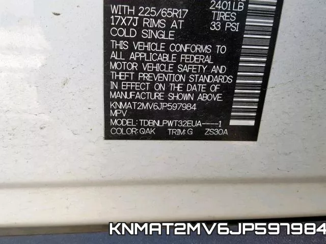 KNMAT2MV6JP597984 фото 2
