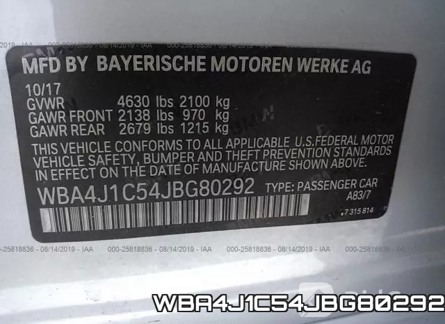 WBA4J1C54JBG80292 фото 10