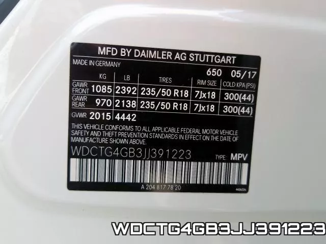 WDCTG4GB3JJ391223 фото 2