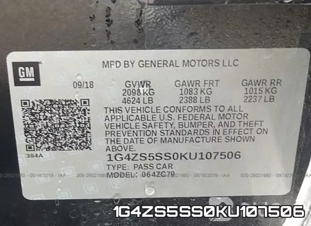 1G4ZS5SS0KU107506 фото 10