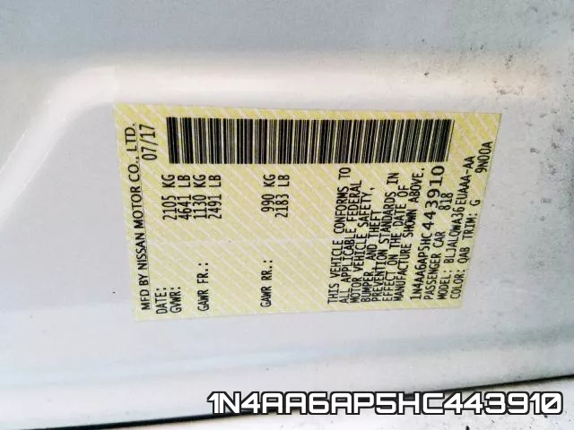 1N4AA6AP5HC443910 фото 2