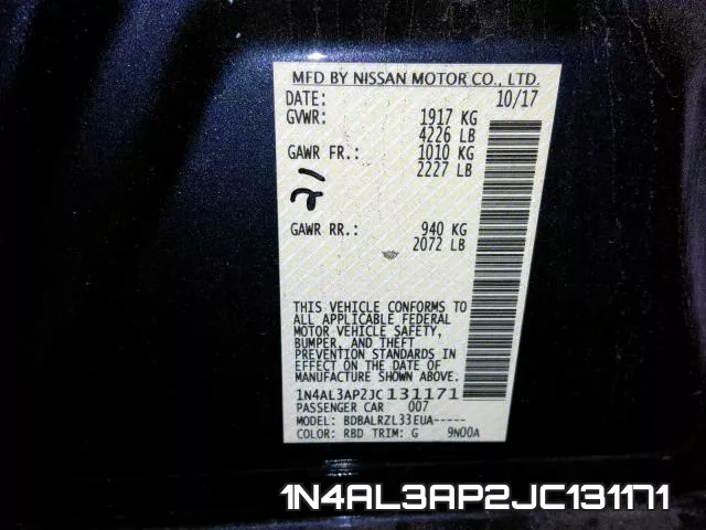 1N4AL3AP2JC131171 фото 2