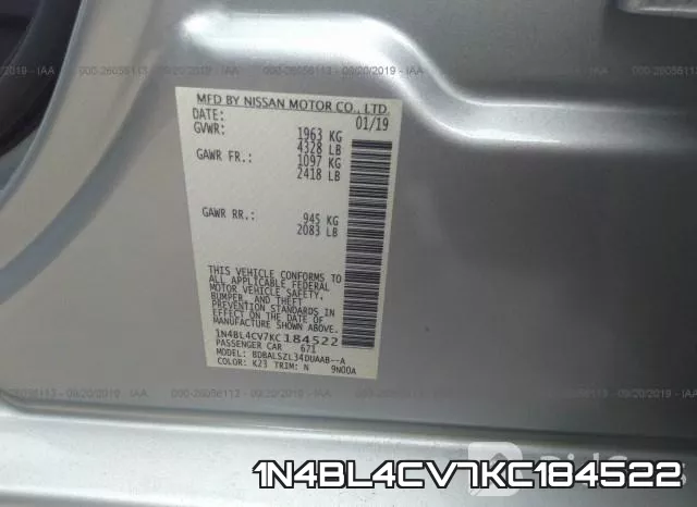 1N4BL4CV7KC184522 фото 10