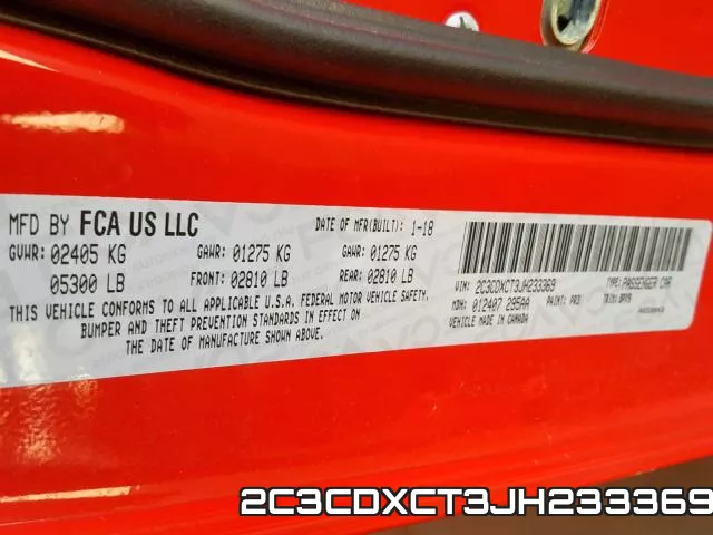 2C3CDXCT3JH233369 фото 2