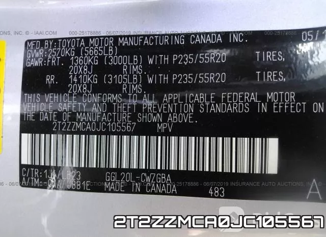2T2ZZMCA0JC105567 фото 10