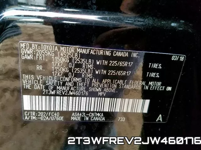 2T3WFREV2JW460176 фото 2
