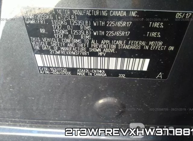 2T3WFREVXHW377881 фото 9