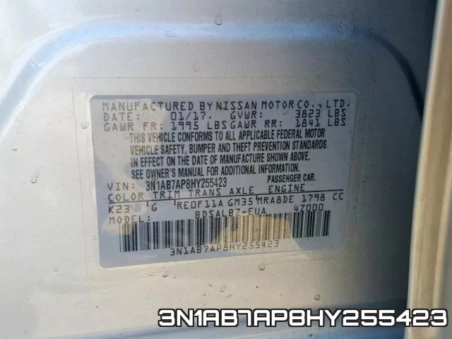 3N1AB7AP8HY255423 фото 2