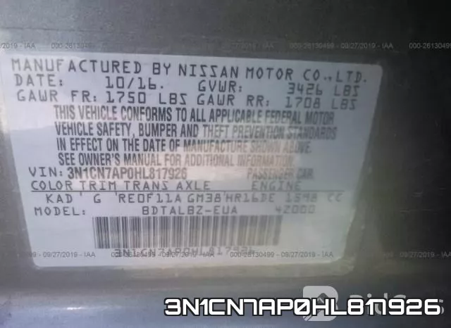 3N1CN7AP0HL817926 фото 10