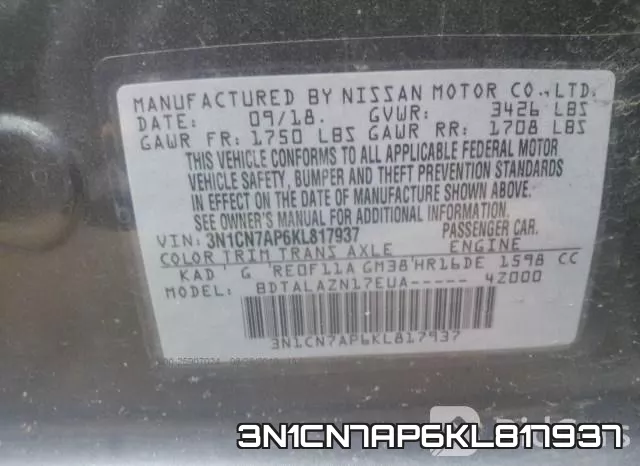 3N1CN7AP6KL817937 фото 10
