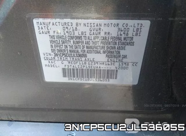 3N1CP5CU2JL536055 фото 10