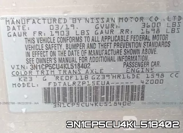 3N1CP5CU4KL518402 фото 10