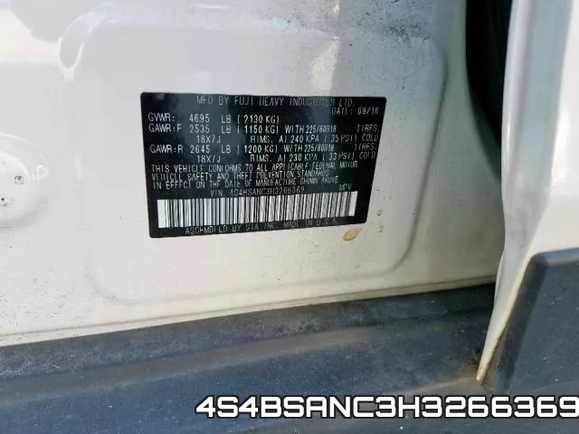 4S4BSANC3H3266369 фото 2