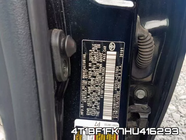 4T1BF1FK7HU416293 фото 2