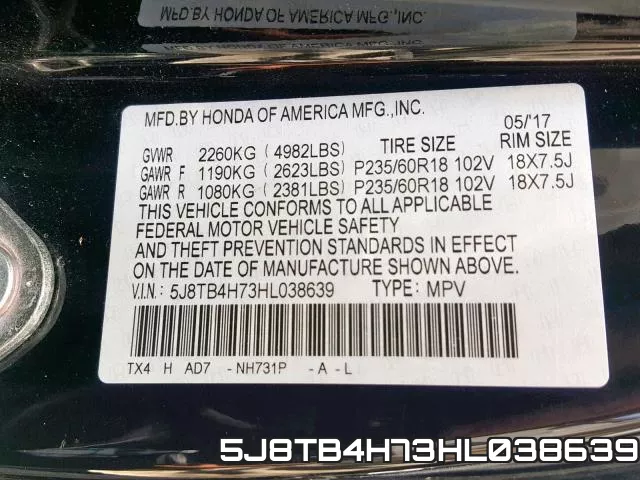 5J8TB4H73HL038639 фото 2