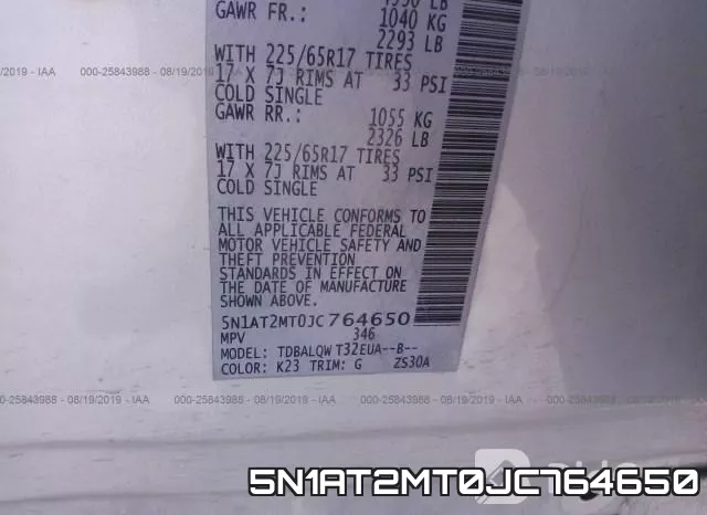 5N1AT2MT0JC764650 фото 10
