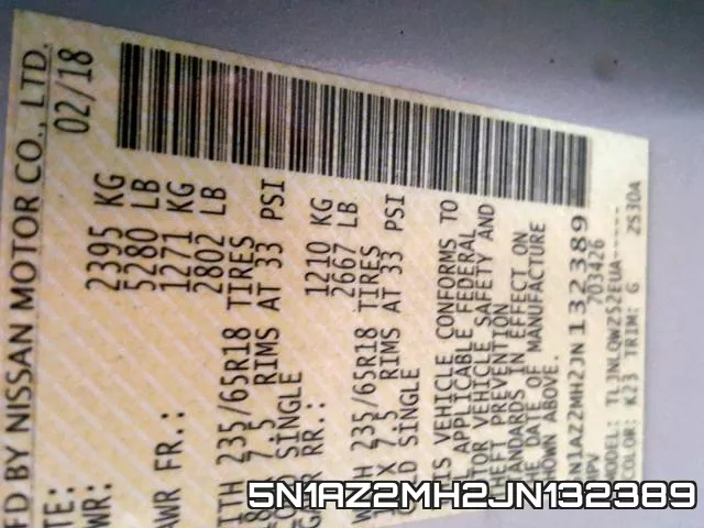 5N1AZ2MH2JN132389 фото 2