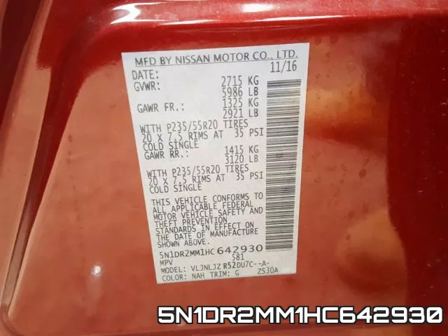 5N1DR2MM1HC642930 фото 2