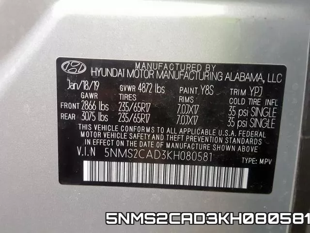 5NMS2CAD3KH080581 фото 2