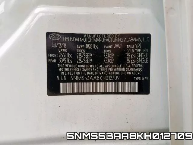 5NMS53AA8KH012709 фото 2