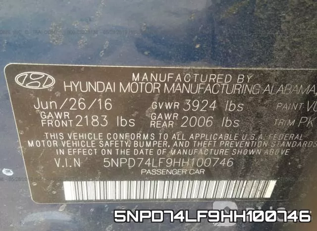5NPD74LF9HH100746 фото 10