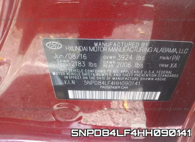 5NPD84LF4HH090141 фото 10
