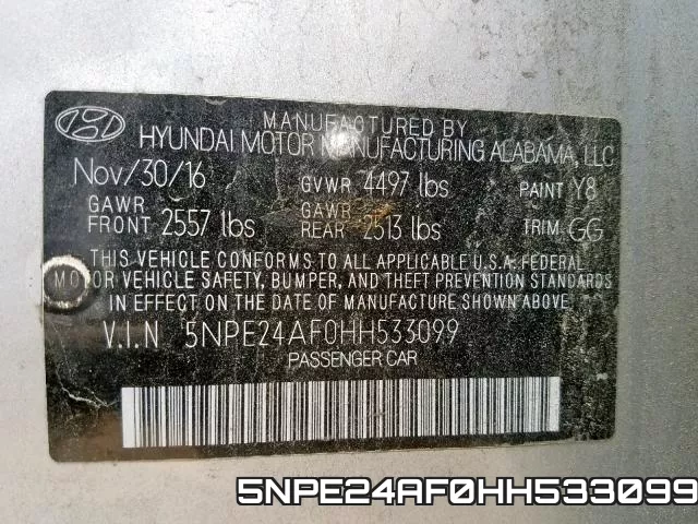 5NPE24AF0HH533099 фото 2