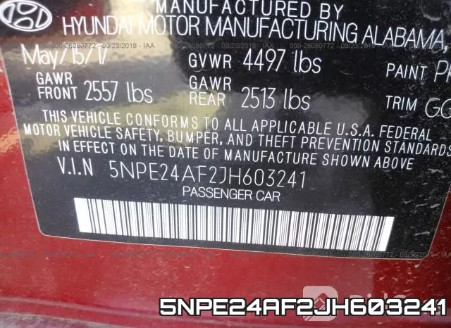 5NPE24AF2JH603241 фото 10