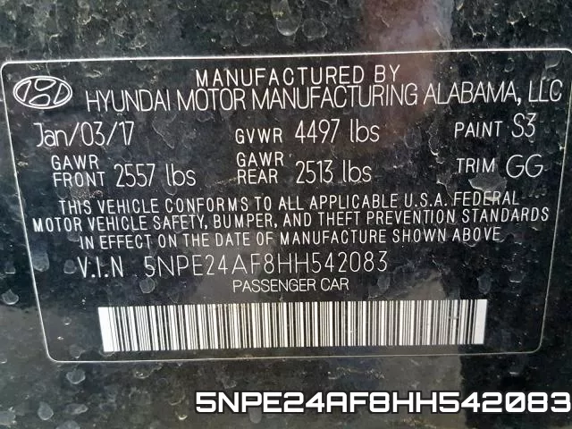 5NPE24AF8HH542083 фото 2