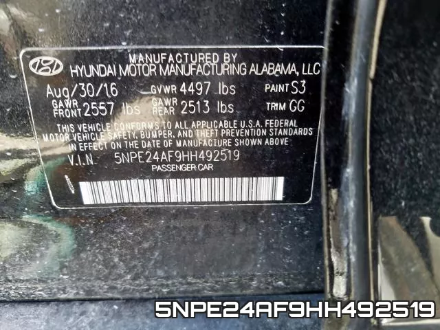 5NPE24AF9HH492519 фото 2