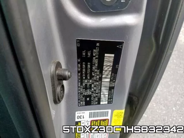 5TDXZ3DC7HS832342 фото 2