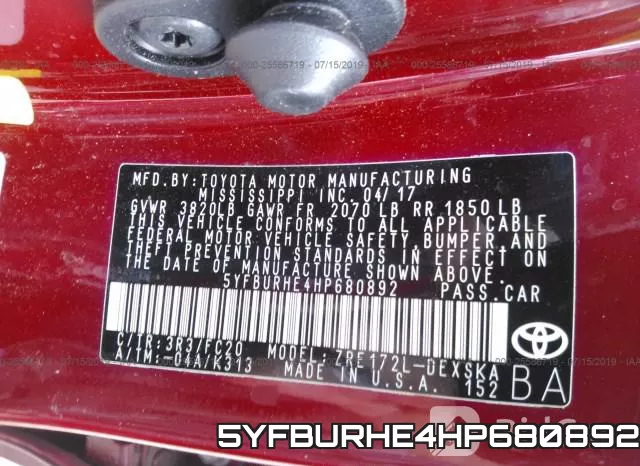 5YFBURHE4HP680892 фото 9