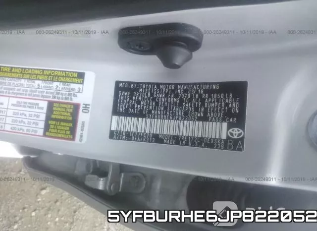 5YFBURHE6JP822052 фото 10